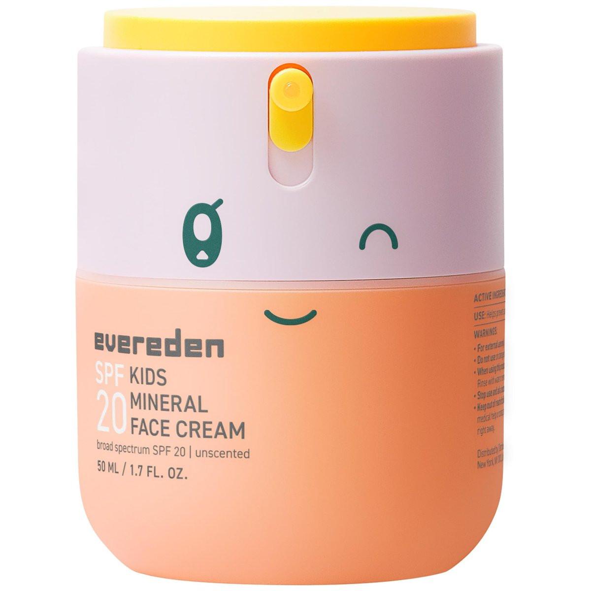 Evereden Kinder-Gesichtscreme mit SPF 20, 50 ml – Duftfreie, nicht-toxische Feuchtigkeitspflege für Kinder mit Multivitaminen, FSA-fähig
