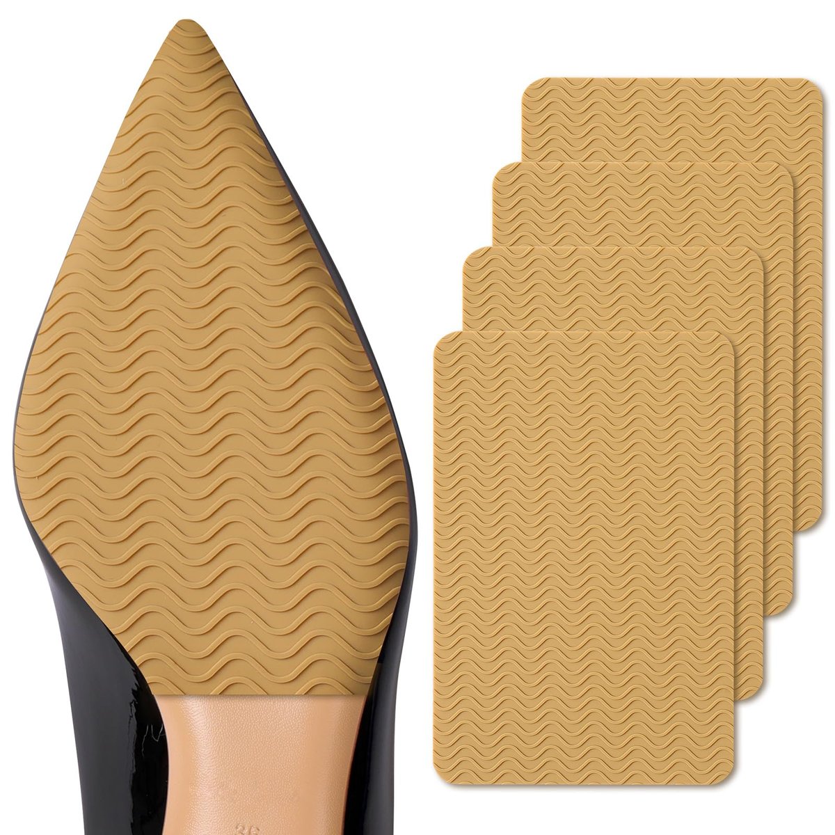 GQTJP Schuhsohlen-Schutz Unterseite, selbstklebende Griffe, rutschfeste Pads, Sohlenschutz, Anti-Rutsch-Griffe für Schuhsohlen
