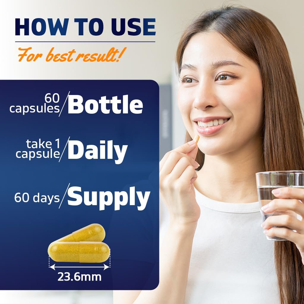Vitamatic Berberin 500mg – 60 pflanzliche Kapseln – Hergestellt in den USA – Glutenfrei – Nicht-GMO (1 Flasche)