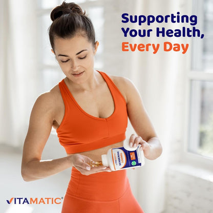 Vitamatic Berberin 500mg – 60 pflanzliche Kapseln – Hergestellt in den USA – Glutenfrei – Nicht-GMO (1 Flasche)