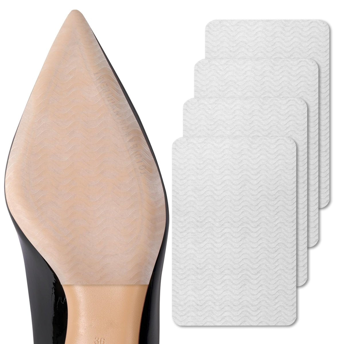 GQTJP Schuhsohlenschutz – Rutschfeste Anti-Rutsch-Pads, transparente Schuhgriffe für besseren Halt