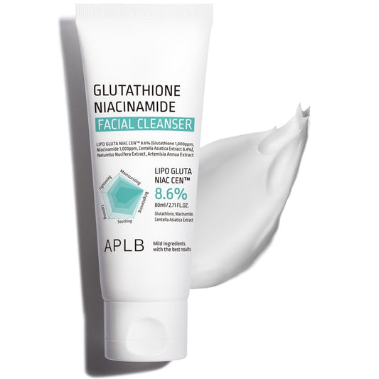 APLB Glutathione Niacinamide Gesichtsreiniger | LIPO GLUTA NIAC CEN™ 8,6% 80 ml – Koreanische Hautpflege für verfeinerte Poren, reduzierten Talg und langanhaltende Feuchtigkeit