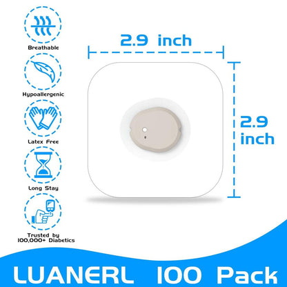 Wasserdichte G7 Overpatch-Folie für Dexcom G7 – 100 Stück, transparent, atmungsaktiv, hautfreundlich, bis zu 10 Tage Halt
