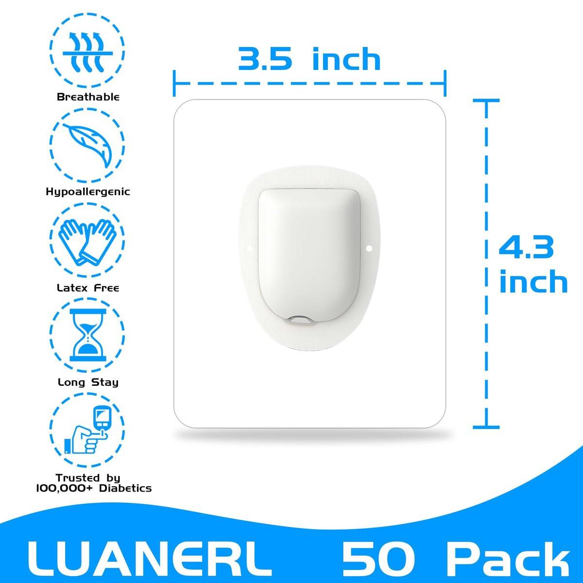Wasserdichte Aufkleber für Omnipod 5 – 50er-Pack Haftpflaster, wasser- und schweißfest, hält bis zu 10 Tage (Sensor nicht enthalten)
