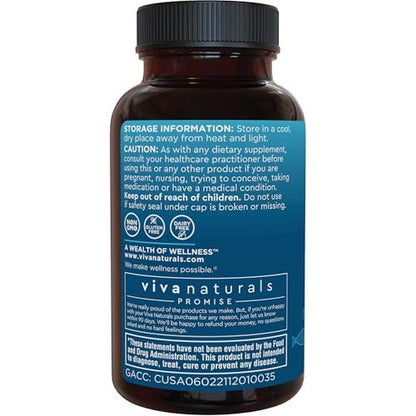 Viva Naturals Omega-3 Fischöl, Triple Strength, 2500 mg, 30 Softgels – Re-veresterte Omega-3-Fettsäuren mit EPA, DHA, DPA - Pescatarier-freundlich