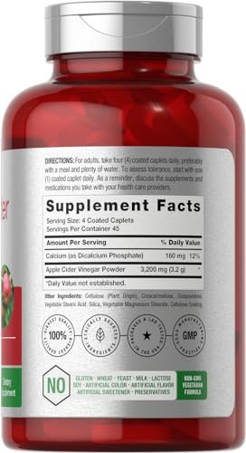 Horbäach Apfelessig Kapseln 3200mg | 180 Stück | Vegetarisch, Nicht-GVO & Glutenfrei Nahrungsergänzungsmittel