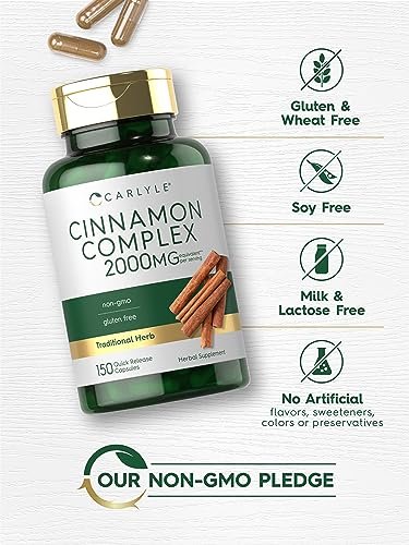 Carlyle Ceylon Zimt Komplex mit Gymnema und Maulbeere | 150 Kapseln | Non-GMO, Glutenfrei