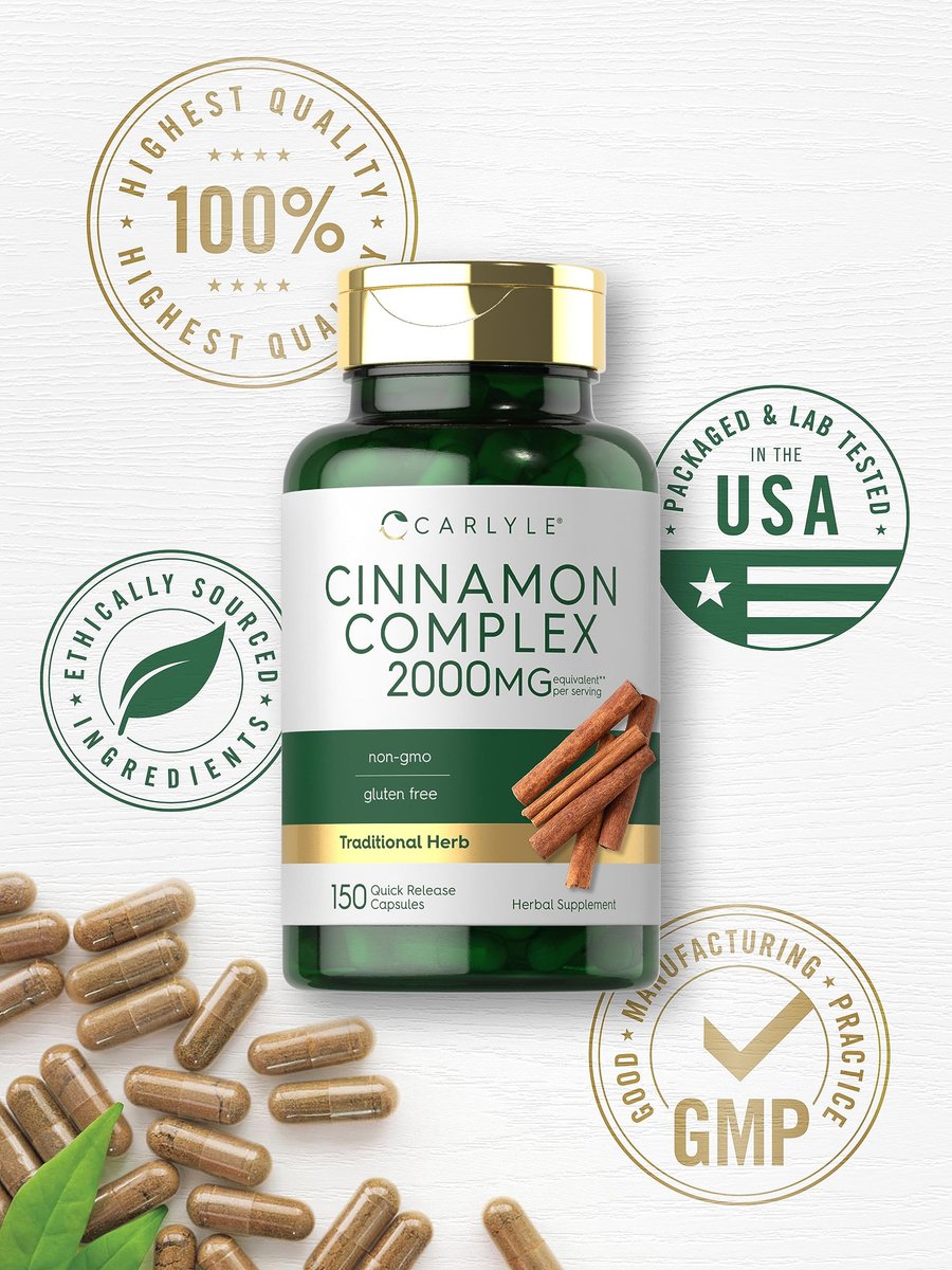 Carlyle Ceylon Zimt Komplex mit Gymnema und Maulbeere | 150 Kapseln | Non-GMO, Glutenfrei