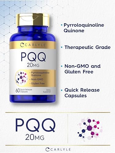 Carlyle PQQ Supplement 20 mg | 60 Kapseln | Non-GMO & Glutenfrei