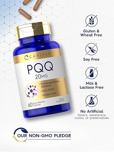 Carlyle PQQ Supplement 20 mg | 60 Kapseln | Non-GMO & Glutenfrei