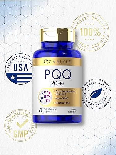 Carlyle PQQ Supplement 20 mg | 60 Kapseln | Non-GMO & Glutenfrei