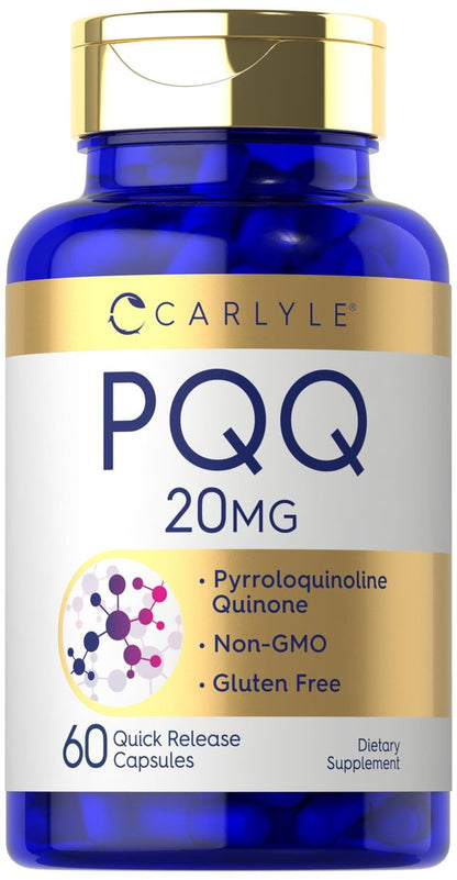 Carlyle PQQ Supplement 20 mg | 60 Kapseln | Non-GMO & Glutenfrei