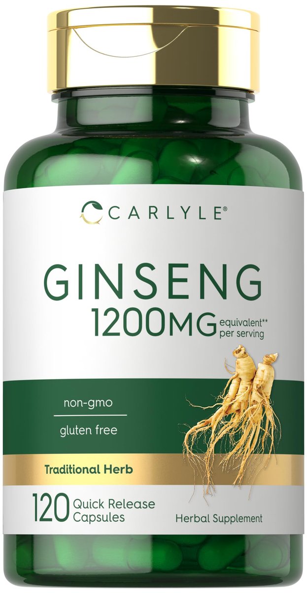 Carlyle Ginseng-Extrakt Kapseln | 120 Kapseln für Männer & Frauen | Nicht-GVO & Glutenfrei