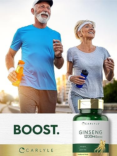 Carlyle Ginseng-Extrakt Kapseln | 120 Kapseln für Männer & Frauen | Nicht-GVO & Glutenfrei