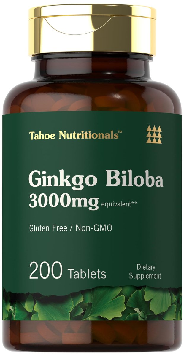 Carlyle Ginkgo Biloba Extra Strength – 200 Vegetarische Tabletten, Nicht-GVO, Glutenfrei