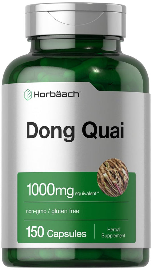 Horbäach Dong Quai Kapseln | 150 Stück | Traditionelles Kraut | Non-GMO & Glutenfrei