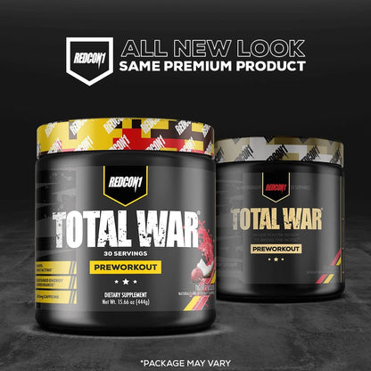 REDCON1 Total War Pre Workout Baja Bomb – Beta Alanin + Citrullin Malat Keto-freundliches Preworkout für Männer & Frauen mit 320 mg Koffein – Schnell wirkend (30 Portionen)