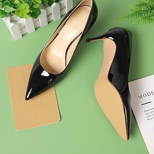 Ashoesert Sohlenschutz für High Heels – Gelbe Anti-Rutsch-Pads für Schuhsohlen, selbstklebend, Silikon (2 Paar)