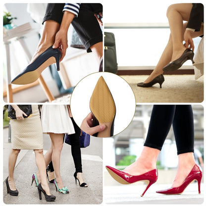 Ashoesert Sohlenschutz für High Heels – Gelbe Anti-Rutsch-Pads für Schuhsohlen, selbstklebend, Silikon (2 Paar)