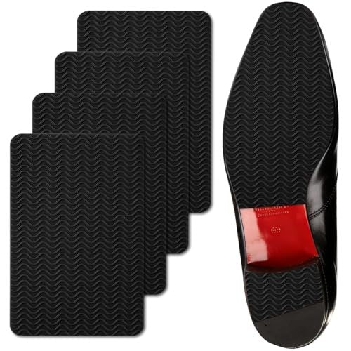 Ashoesert Sohlenschutz für High Heels – Anti-Rutsch-Pads für Schuhsohlen, selbstklebend, Silikon, 2 Paar (Schwarz)