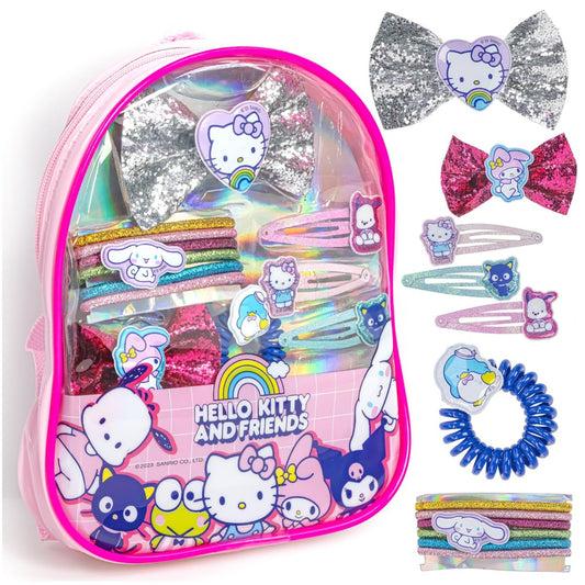 Hello Kitty and Friends Haar-Accessoires Mini Geschenktüten-Set – Haarschleifen, Haarspangen, Haargummis für Mädchen – Perfekt für Geburtstage, Partys, Übernachtungen & Verkleidungspartys von Townley Girl