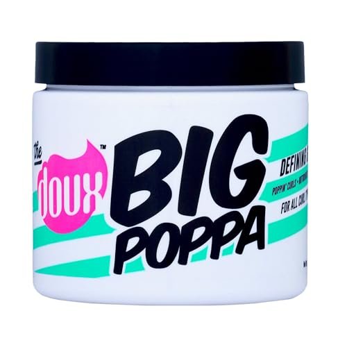 The Doux BIG POPPA Curl Defining Gel für lockiges Haar – Frizz-Kontrolle Styling-Gel mit Babassu-Öl für langanhaltenden Glanz & sanften Halt – Nicht-knuspriges Haargel für Frauen, Locken, Wellen & Curls