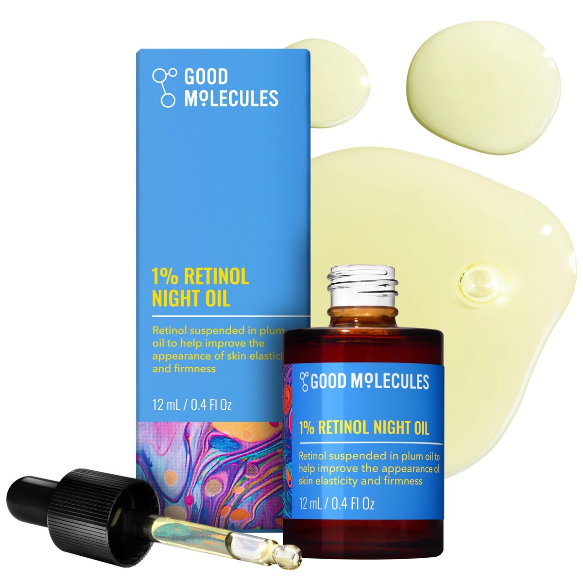 Good Molecules 1% Retinol Nachtöl – Retinol- und Hagebuttenöl-Gesichtsöl für das Erscheinungsbild feiner Linien & Falten, Anti-Aging, Hautstraffung und Feuchtigkeitsversorgung – Gesichtspflege