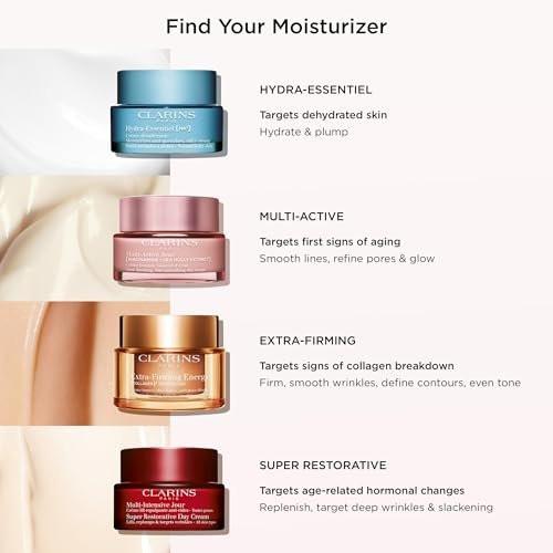 Clarins Super Restorative Tagescreme mit LSF 15 Sonnenschutz | Anti-Aging Feuchtigkeitscreme für reife Haut bei hormonellen Veränderungen | Erneuert, strafft und polstert die Haut | Gegen Falten