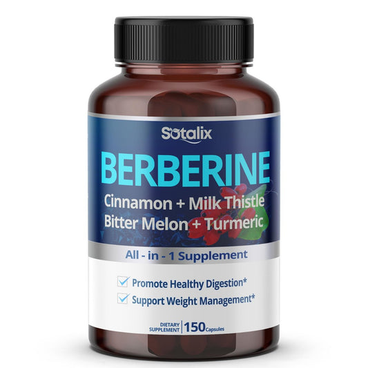 Premium Berberin-Komplex mit Ceylon-Zimt, Bittermelone und Mariendistel – 150 Kapseln (150-Tage-Vorrat)