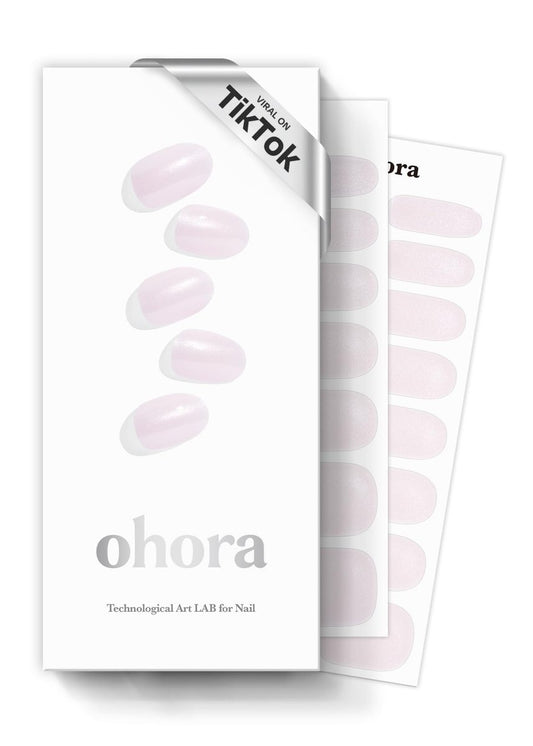 ohora Semi Cured Gel Nail Strips (N Glazed Donut) – Erweiterte Größenauswahl, Salonqualität, langanhaltend, einfache Anwendung & Entfernung – inkl. 2 Vorbereitungspads, Nagelfeile & Holzstäbchen