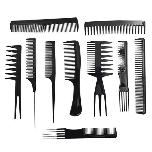 10-teiliger Kamm-Set für Friseure – Professioneller Sortimentskamm für alle Haartypen und -stile