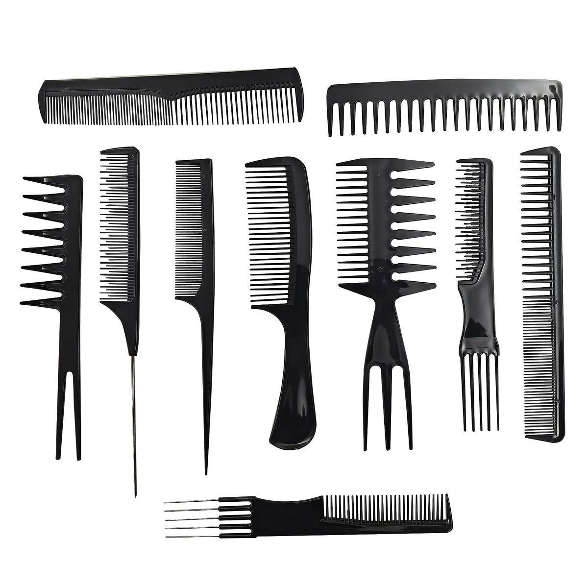 10-teiliger Kamm-Set für Friseure – Professioneller Sortimentskamm für alle Haartypen und -stile