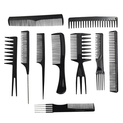 10-teiliger Kamm-Set für Friseure – Professioneller Sortimentskamm für alle Haartypen und -stile