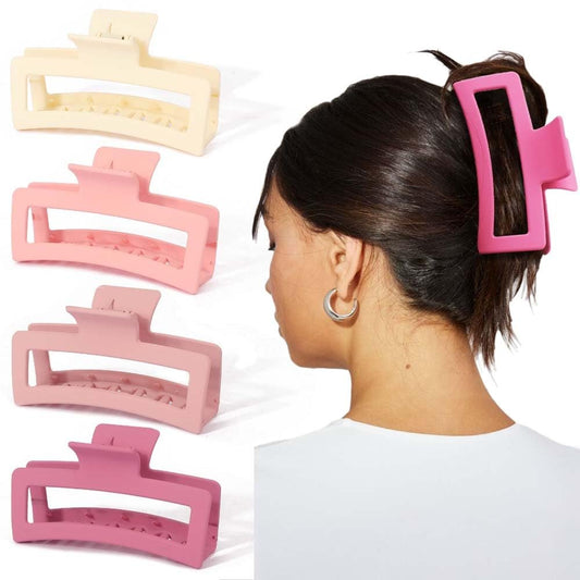 Ahoney 5-Zoll Pinke Haarklammern Extra Große Krallenklammern Große Haarklammern für Dickes Langes Haar, XL Riesen-Haarklammern Starker Halt Übergroße Klammern, Haaraccessoires für Frauen (Pink)