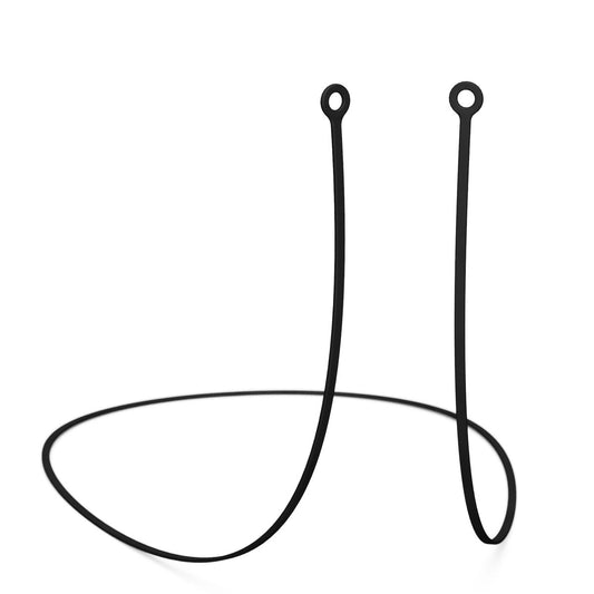 CURVD Ohrstöpsel Lanyard – Weiches, flexibles Silikonband für Ohrstöpsel, 66 cm, Schwarz