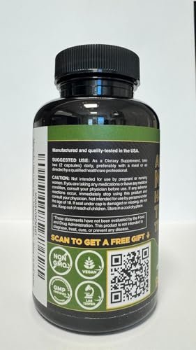 Gade Nutrition Ashwagandha mit Maca-Wurzel, Horny Goat Weed, Turkesteron, Tribulus Terrestris, Panax Ginseng | 90 pflanzliche Kapseln für Energie, Ausdauer, Leistung | Hergestellt in den USA