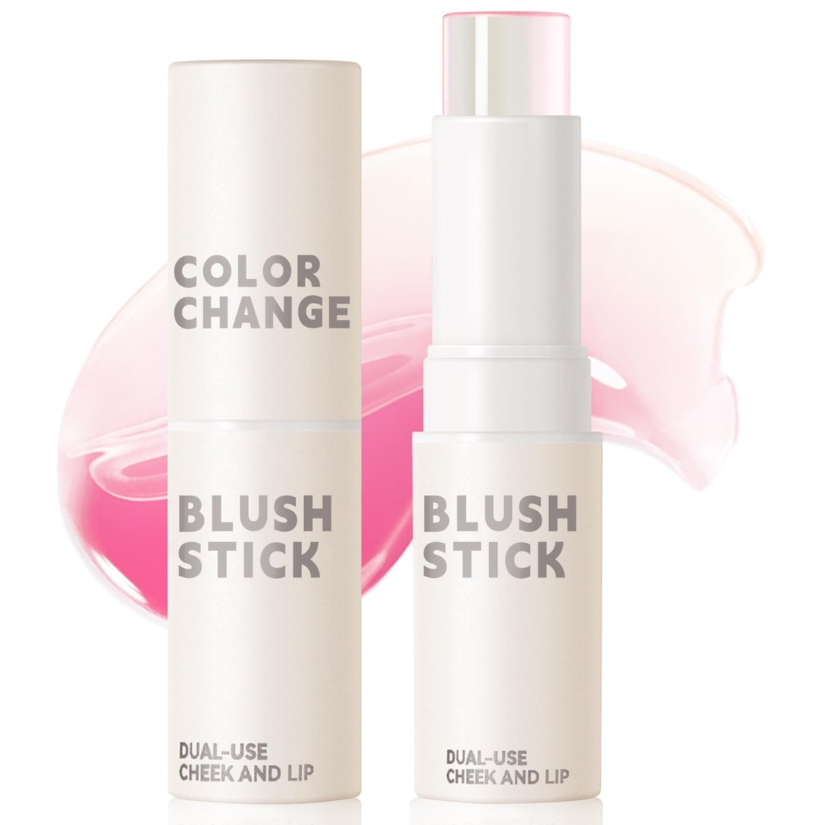 NewBang Color Changing Blush Stick – pH-Farbwechsel Blush für Wangen & Lippen, wasserfest, mattes Finish, 1,44 Unzen