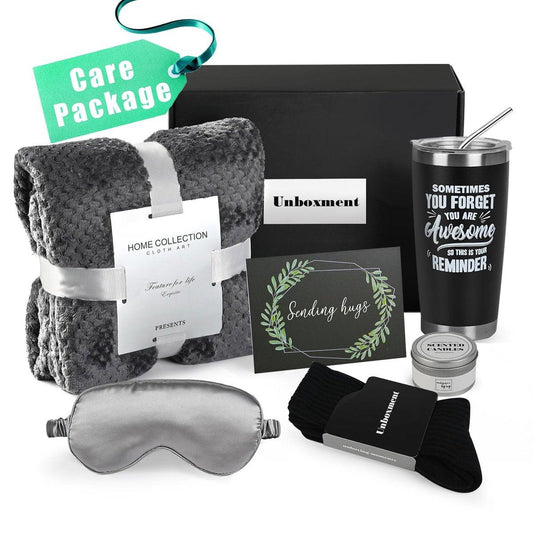 UNBOXMENT Care Paket für Männer – Kranker Freund, Genesungsgeschenke für Ihn, Gute Besserung Korb, Denk an Dich Box