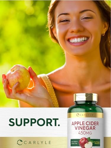 Carlyle Apfelessig Kapseln | 450 mg | 200 Stück | Non-GMO, Glutenfrei