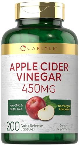 Carlyle Apfelessig Kapseln | 450 mg | 200 Stück | Non-GMO, Glutenfrei