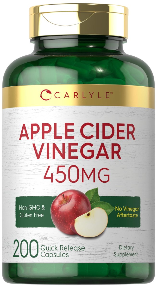 Carlyle Apfelessig Kapseln | 450 mg | 200 Stück | Non-GMO, Glutenfrei