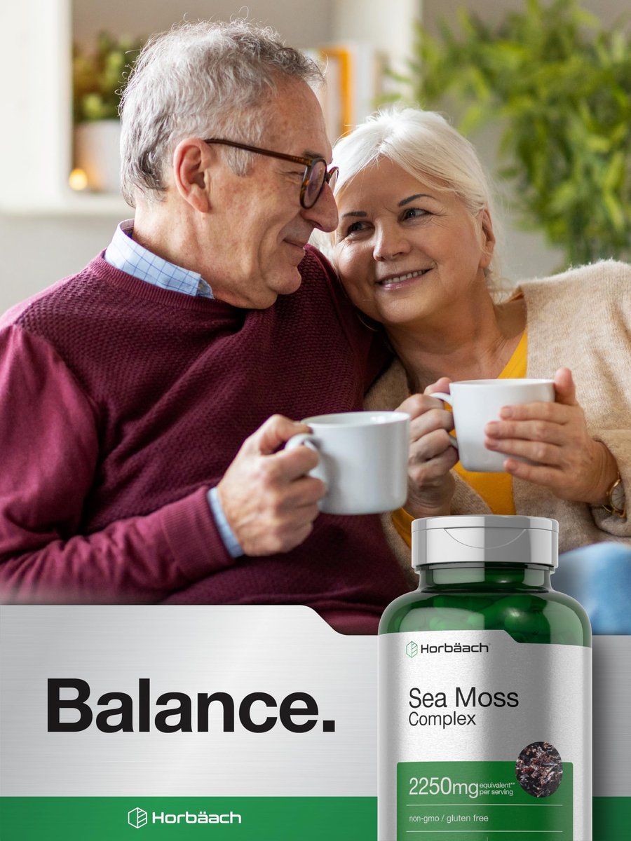 Horbäach Sea Moss Complex Kapseln | 120 Kapseln | Komplexformel mit Bladderwrack & Klettenwurzel | Non-GMO & Glutenfrei
