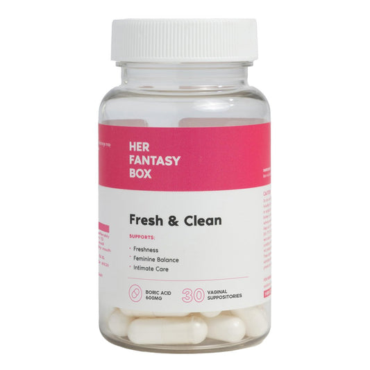 Her Fantasy Box | Fresh & Clean – Borsäure für pH-Balance, Geruchskontrolle & Komfort – 30 Kapseln