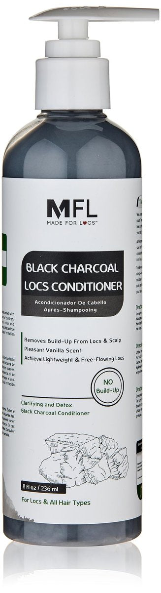 Made For Locs Schwarzkohle Conditioner für Dreadlocks/Locs | Detox-Kohle-Conditioner | 237 ml