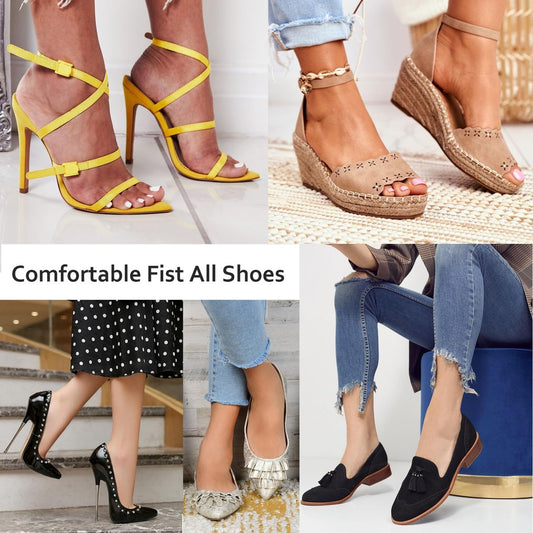 (2 Paar) Schweinsleder Anti-Rutsch-High-Heel-Einlegesohlen mit Fußgewölbeunterstützung, Stoß- und Schweißabsorption, selbstklebende Schuhsohlen für Kleider, Schuhe, Stiefel, Sandalen, Blasen- und Schmerzlinderung, passend für Damen Größe 8-12