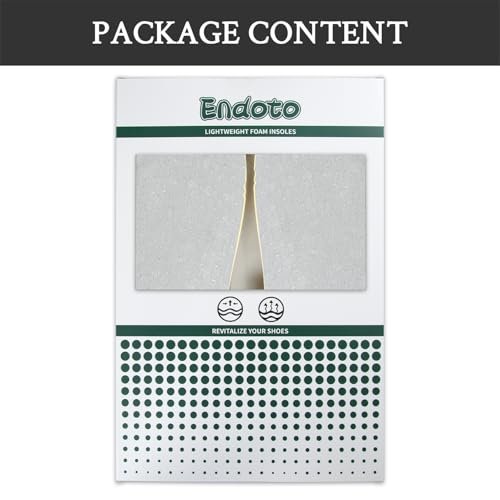 Endoto Classic Einlegesohlen für Hey Dude Women's Wendy Schuhe Ersatz, bequeme & leichte Schuheinlagen (US Größe W8 / EU Größe 39)