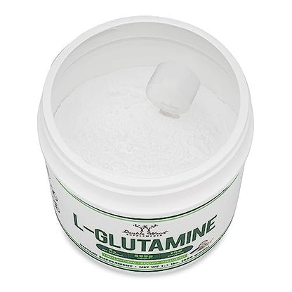 L-Glutamin Pulver 500g (100 Portionen à 5 Gramm) – Ungewürzt, Keto & Veganfreundlich – für Ausdauer & Darmgesundheit von Double Wood