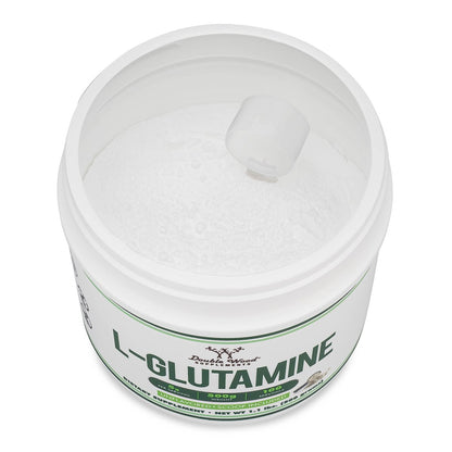 L-Glutamin Pulver 500g (100 Portionen à 5 Gramm) – Ungewürzt, Keto & Veganfreundlich – für Ausdauer & Darmgesundheit von Double Wood