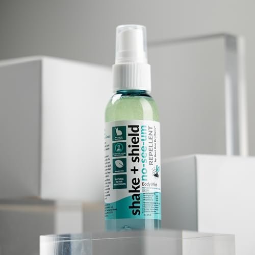 Best Bee Brothers Shake + Shield No-See-Ums Gnat Spray – Nicht fettender Insektenschutz aus pflanzlichen Inhaltsstoffen, 2er-Pack (2 x 59 ml)