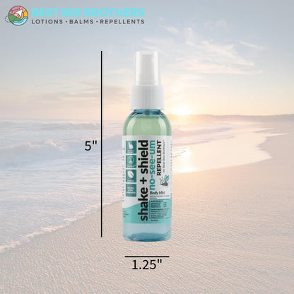 Best Bee Brothers Shake + Shield No-See-Ums Gnat Spray – Nicht fettender Insektenschutz aus pflanzlichen Inhaltsstoffen, 2er-Pack (2 x 59 ml)